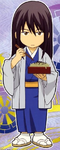 Аватар вконтакте Маленький Katsura Kotarou / Кацура Котаро, из аниме Gintama / Гинтама, с лапшой и палочками в руках