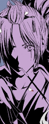 99px.ru аватар Tsukuyo / Цукуе в лиловом цвете, из аниме Gintama / Гинтама