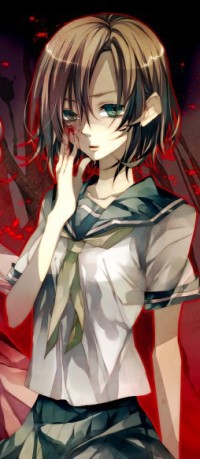 99px.ru аватар Рэна Рюгу / Rena Ruugu, из аниме Когда плачут цикады / Higurashi no Naku Koro ni, вытирает кровь с щеки