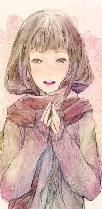99px.ru аватар Девушка окутанная шарфом согревает руки