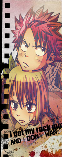 Аватар вконтакте Люси и Нацу / Lucy and Natsu из аниме Хвост Феи / Fairy Tail / Фейри Тейл / Сказка о Хвосте феи (So what, I am a rock, I got my rock moves and I dont want / Так что, я осталась рок-звездой, И не собираюсь останавливаться на достигнутом)