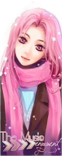 Аватар вконтакте Haruno Sakura / Сакура Харуно в пиджаке и с розовым шарфом на шее под падающим снегом (The Music enjoyment / (Удовольствие от Музыки)