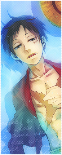 Аватар вконтакте Монки Ди Луффи / Monkey D. Luffy из аниме Ван Пис / One Piece лежит на воде