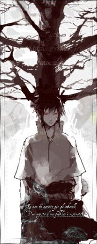 Аватар вконтакте Uchiha Sasuke / Саске Учиха из аниме Наруто / Naruto стоит под деревом