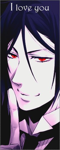Аватар вконтакте Себастьян Михаэлис / Sebastian Michaelis из аниме Темный дворецкий / Black Butler (I love you / я люблю тебя)