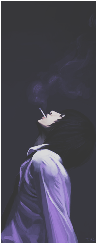 Аватар вконтакте Парень, наклонив голову назад, курит