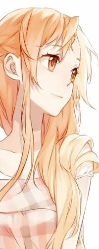 Аватар вконтакте Асуна Юки / Asuna Yuki из аниме Мастера меча онлайн / Sword Art Online повернула голову