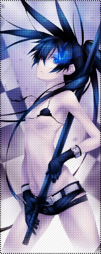 Аватар вконтакте Стрелок с Черной Скалы / Черный Стрелок Рока / Black Rock Shooter из одноименного аниме с катаной