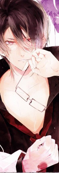 99px.ru аватар Рейджи Сакамаки / Reiji Sakamaki из аниме Дьявольские любовники / Кровные возлюбленные / Diabolik Lovers держит очки