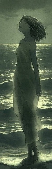Аватар вконтакте Девушка стоит на фоне моря
