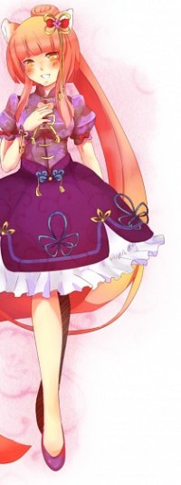 Аватар вконтакте Vocaloid Nekomura Iroha / Вокалоид Некомура Ироха в пышном платье улыбается