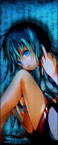 99px.ru аватар Vocaloid Hatsune Miku / Вокалоид Хатсуне Мику показывает средний палец