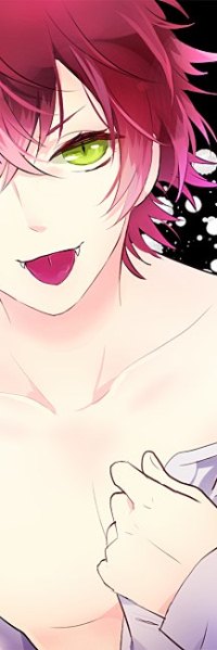 Аватар вконтакте Аято Сакамаки / Ayato Sakamaki из аниме Дьвольские возлюбленные / Кровные любовники / Diabolik Lovers с распахнутой рубашкой