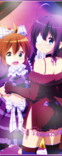 99px.ru аватар Рикка Таканаши и Юмэха Тогаши / Rikka Takanashi and Yumeha Togashi наряжаются к празднику из аниме Chuunibyou Demo Koi ga Shitai!