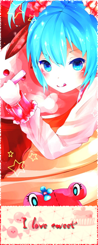 Аватар вконтакте Вокалоид Мику Хатцуне / Vocaloid Miku Hatsune держит в руках вилку и облизывается (I love sweet / Я люблю сладкое)