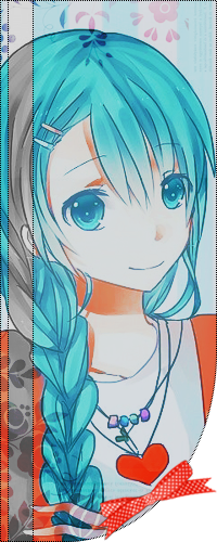 Аватар вконтакте Vocaloid Hatsune Miku / Вокалоид Хацуне Мику с заплетенными в косичку волосами мило улыбается