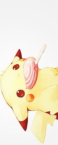 Аватар вконтакте Пикачу / Pikachu из аниме Покемон / Pokemon с большим леденцом во рту