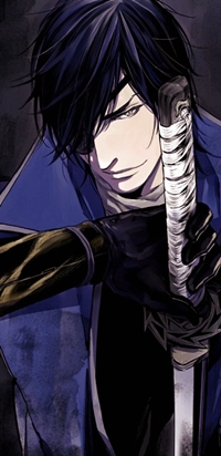 Аватар вконтакте Дате Масамуне / Date Masamune из игры и аниме Эпоха смут / Sengoku Basara с катаной в руке
