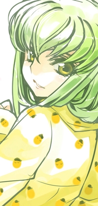 Аватар вконтакте С. С. / Cи-си из аниме Code Geass: Lelouch of the Rebellion / Код Гиас: Восставший Лелуш в ночной рубашке