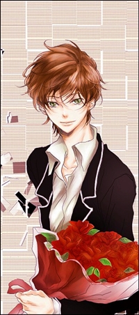 99px.ru аватар Куруруги Сузаку / Kururugi Suzaku из аниме Code Geass: Lelouch of the Rebellion / Код Гиас: Восставший Лелуш с букетом роз в руках