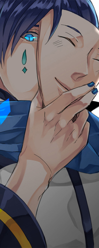 Аватар вконтакте Vocaloid Shion Kaito / Вокалоид Шион Кайто с маской в руке