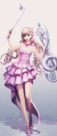 99px.ru аватар Персонаж игры Айон / Aion играет на скрипке в виде скрипичного ключа