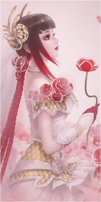 Аватар вконтакте Beauty Yu / Бьюти Ю из игры Dynasty Warriors с цветком в руках