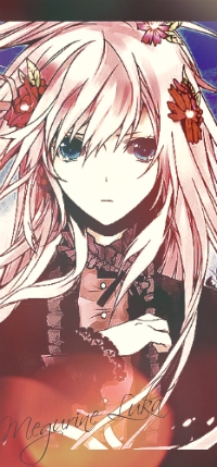Аватар вконтакте Vocaloid Megurine Luka / Вокалоид Мегурине Лука в платье и с цветами в волосах