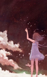 99px.ru аватар Девушка с поднятой рукой стоит на фоне облаков