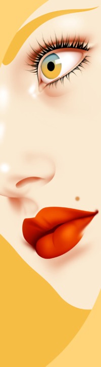 99px.ru аватар Рисованная девушка с красной помадой на губах
