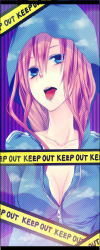 Аватар вконтакте Девушка с пирсингом в языке (Keep out / Не подходить)