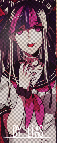 Аватар вконтакте Ибуки Миода / Ibuki Mioda из игры Академия Отчаяния / Danganronpa 2 тянется рукой за петлю смотря вперед
