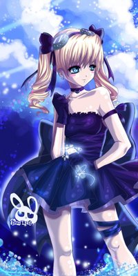 99px.ru аватар Девушка в синем платье, Nariko