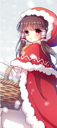 99px.ru аватар Hakurei Reimu / Рейму Хакурей из игры Проект Восток / Touhou Project с корзиной, художник Emia Wang