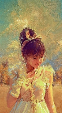 Аватар вконтакте Девушка смотрит вниз, автор Z. Ling Shu