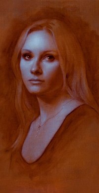 Аватар вконтакте Рисунок девушки в оранжевых тонах, art by Adrian Gottlieb