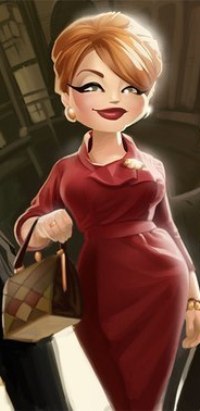 Аватар вконтакте Рисунок девушки в красном платье, art by Jessica Oyhenart