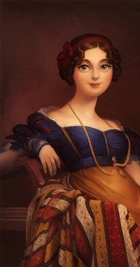 Аватар вконтакте Рисунок девушки, сидящей в кресле, art by Jessica Oyhenart