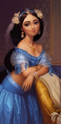 Аватар вконтакте Рисунок девушки в восточном наряде, art by Jessica Oyhenart