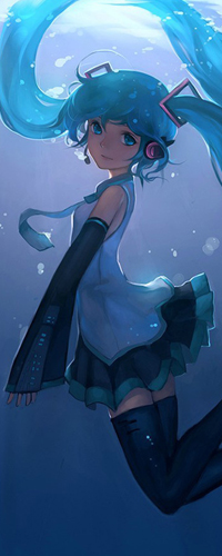 99px.ru аватар Вокалоид Хатсуне Мику / Hatsune Miku под водой
