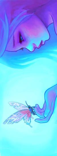 Аватар вконтакте Бабочка сидит на руке девушки, ву DestinyBlue