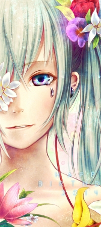 Аватар вконтакте Вокалоид Хатсуне Мику / Hatsune Miku, автор Oki (Happi birthday 2014 / С днем рождения 2014)