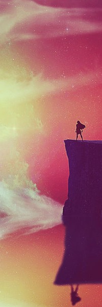 Аватар вконтакте Девушка стоит на обрыве, фрагмент работы от Nikita Gill