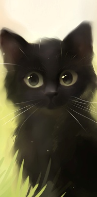 Аватар вконтакте Маленький черный котенок, by Apofiss