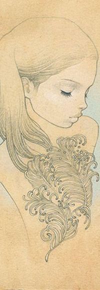 Аватар вконтакте Грустная девушка с закрытыми глазами, ву Audrey Kawasaki
