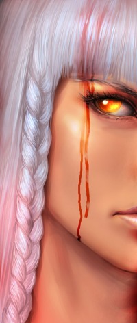 99px.ru аватар Девушка с кровью на лице, by Marizano