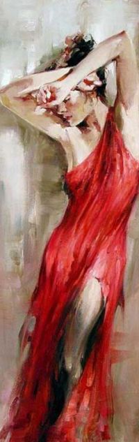 Аватар вконтакте Девушка в красном платье, by Andrew Atroshenko