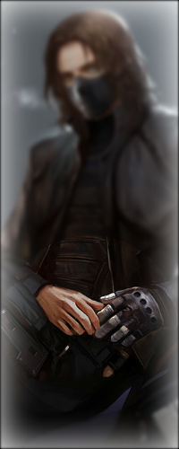 Аватар вконтакте Джеймс Баки Барнс / James Bucky Barnes из фильма Первый мститель: Другая война / Captain America: The Winter Soldier в маске, которая прикрывает часть лица