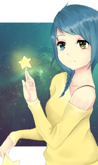Аватар вконтакте Девушка со звездой на пальце руки, by Rooooook