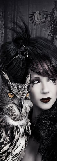 Аватар вконтакте Модель Seraphine Strange / Серафина Стрендж с совой, by Blackmoons32